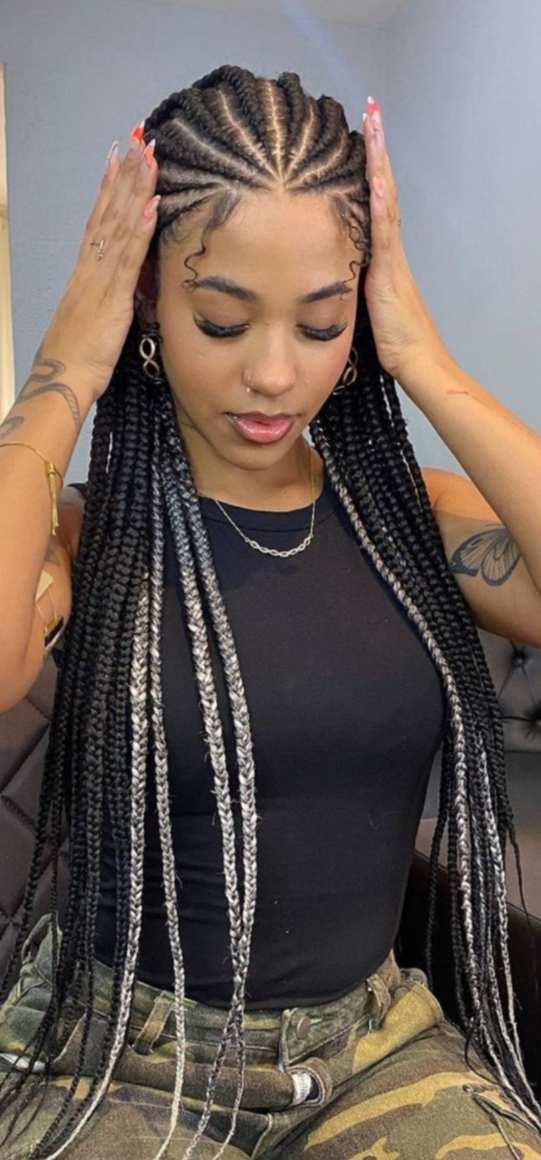 (1ac) KNOTLESS & CONROWS DESIGN ( HAIR -INCLUDED) ANY LENGTH.