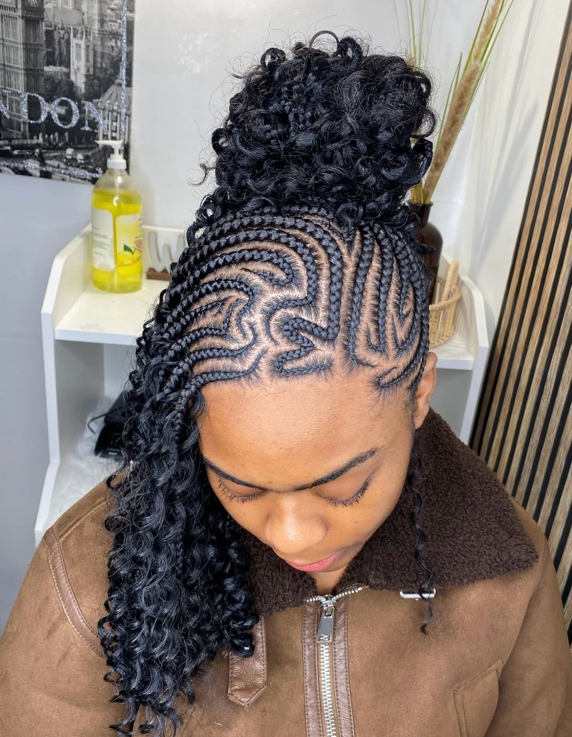 (H1) BEAUTIFUL DESIGN BOHO CONROWS . HAIR-INCLUDED