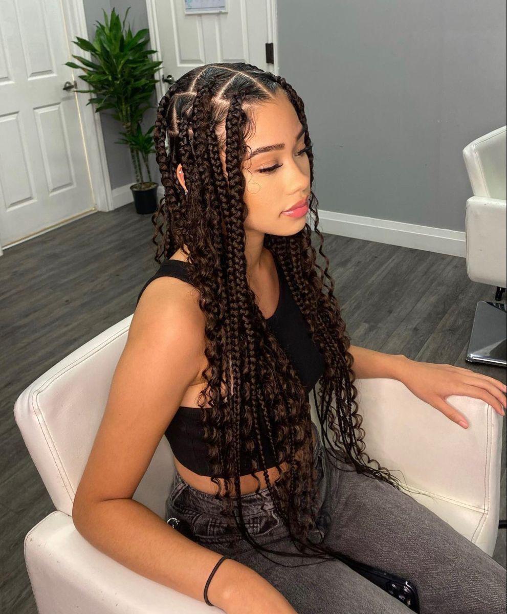 (1ap) LARGE BOHO KNOTLESS BOX BRAID HAIR-INCLUDED $200