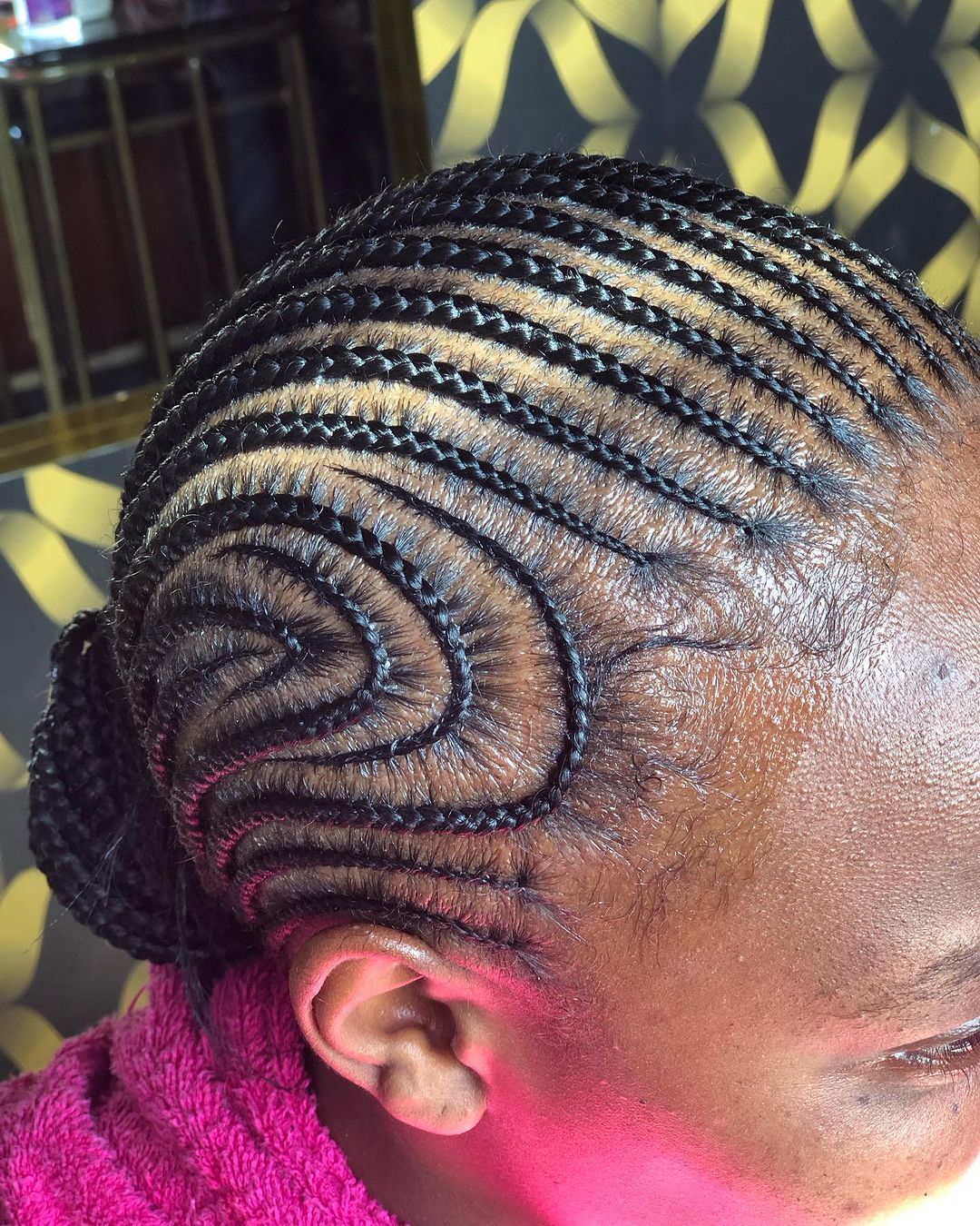 (C9) ALICIA KEY CONROWS, with stitch $200 with regular conrows $150. Hair Included.