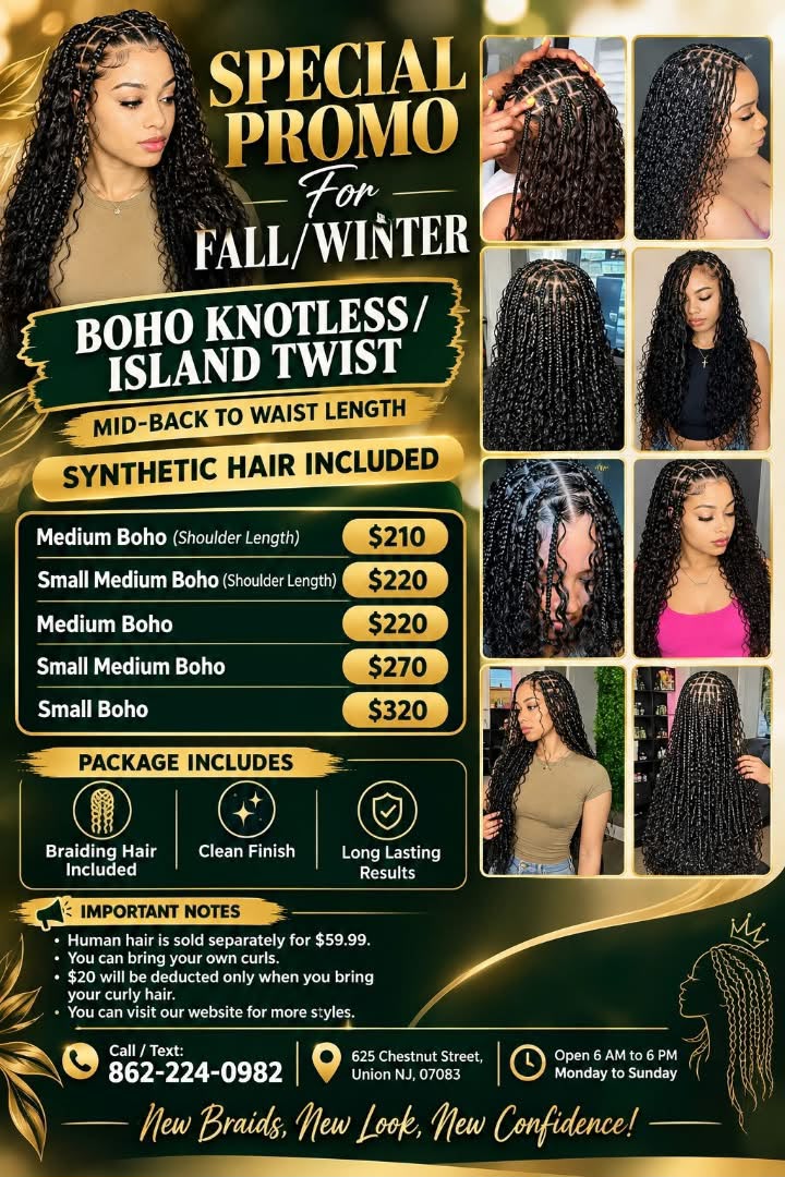 (1.) Special boho KNOTLESS BOX BRAID/ BOX BRAID