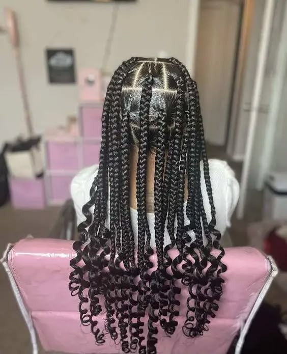 KIDS KNOTLESS BOX BRAID. SAME LIKE PICTURE KNOTLESS BOX BRAID WITH HAIR INCLUDED,