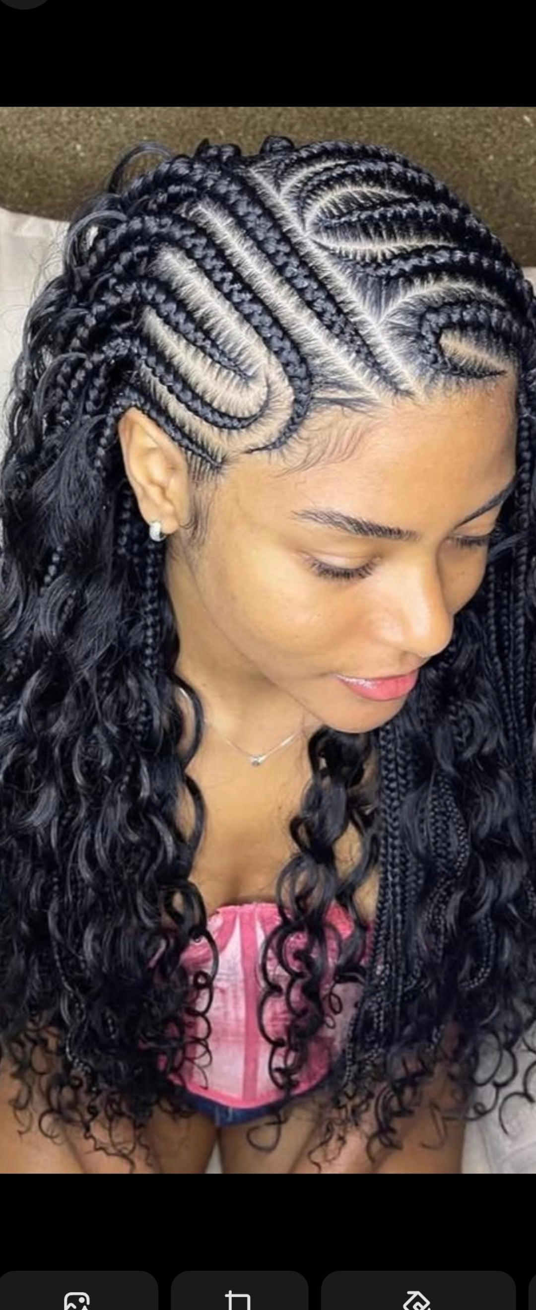 (2) design Conrows hair style with hair Included.
