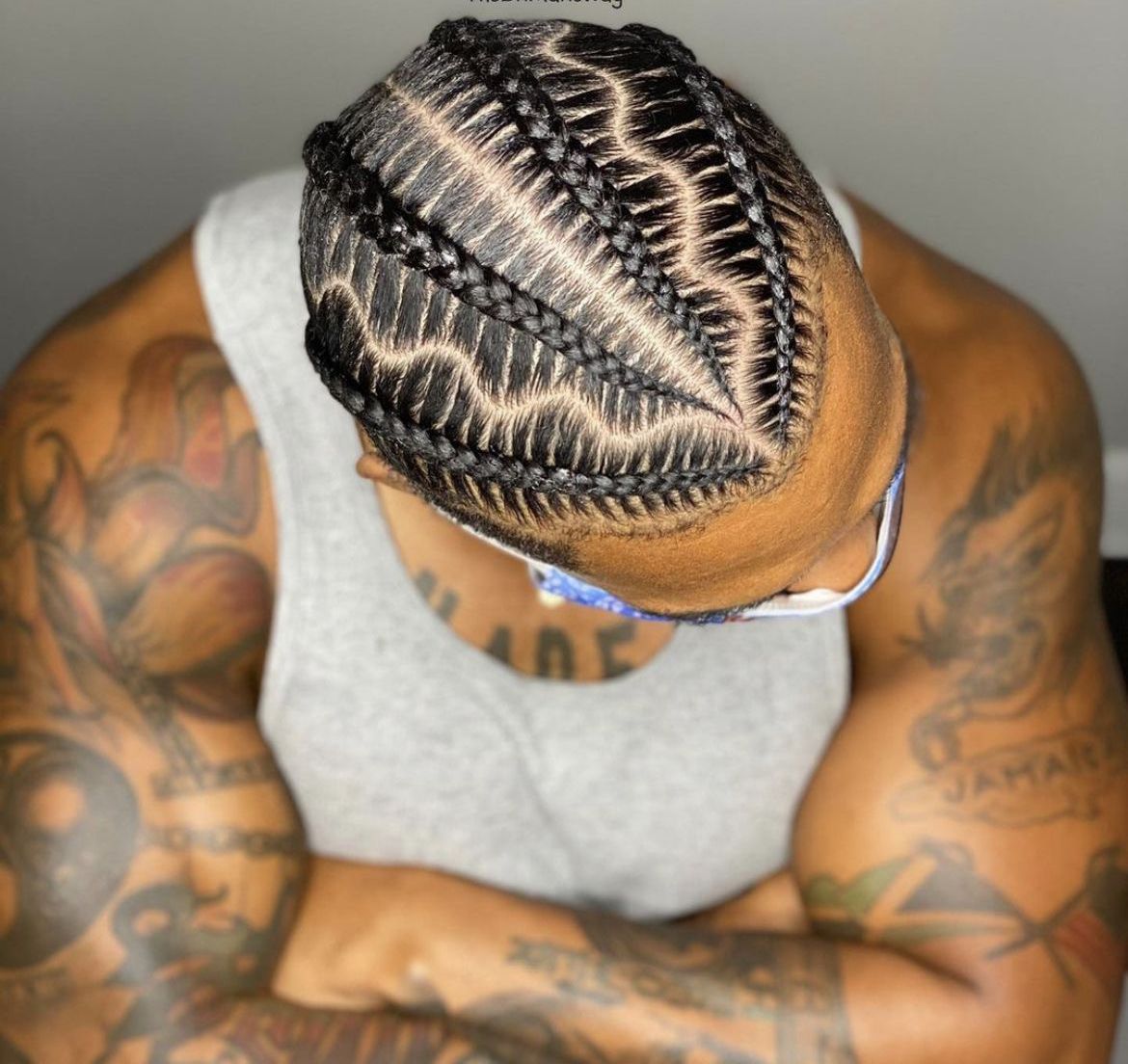76MEN CONROW,  TWIST,  BOX BRAIDS DESIGN.  SCROLL FOR MORE PICTURES