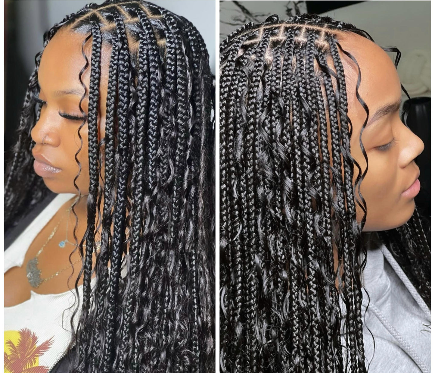 (1a)BOHO KNOTLESS BOX BRAID SPECIAL,  PLEASE READ FLYER FOR INSTRUCTIONS.