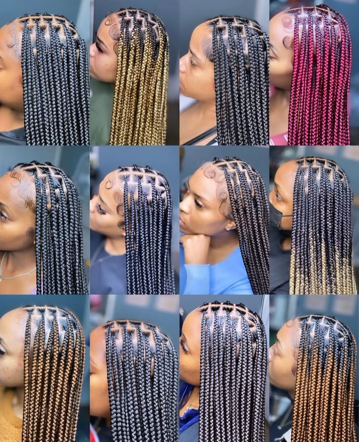 (1) >KNOWLESS BOX BRAIDS, SCROLL TO SEE DIFFERENT SIZES.