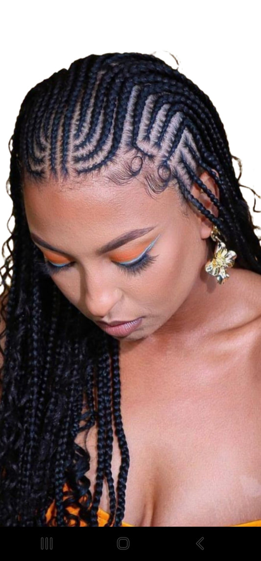 (5) BEAUTIFUL CONROWS DESIGN BOHO. (HAIR INCLUDED)