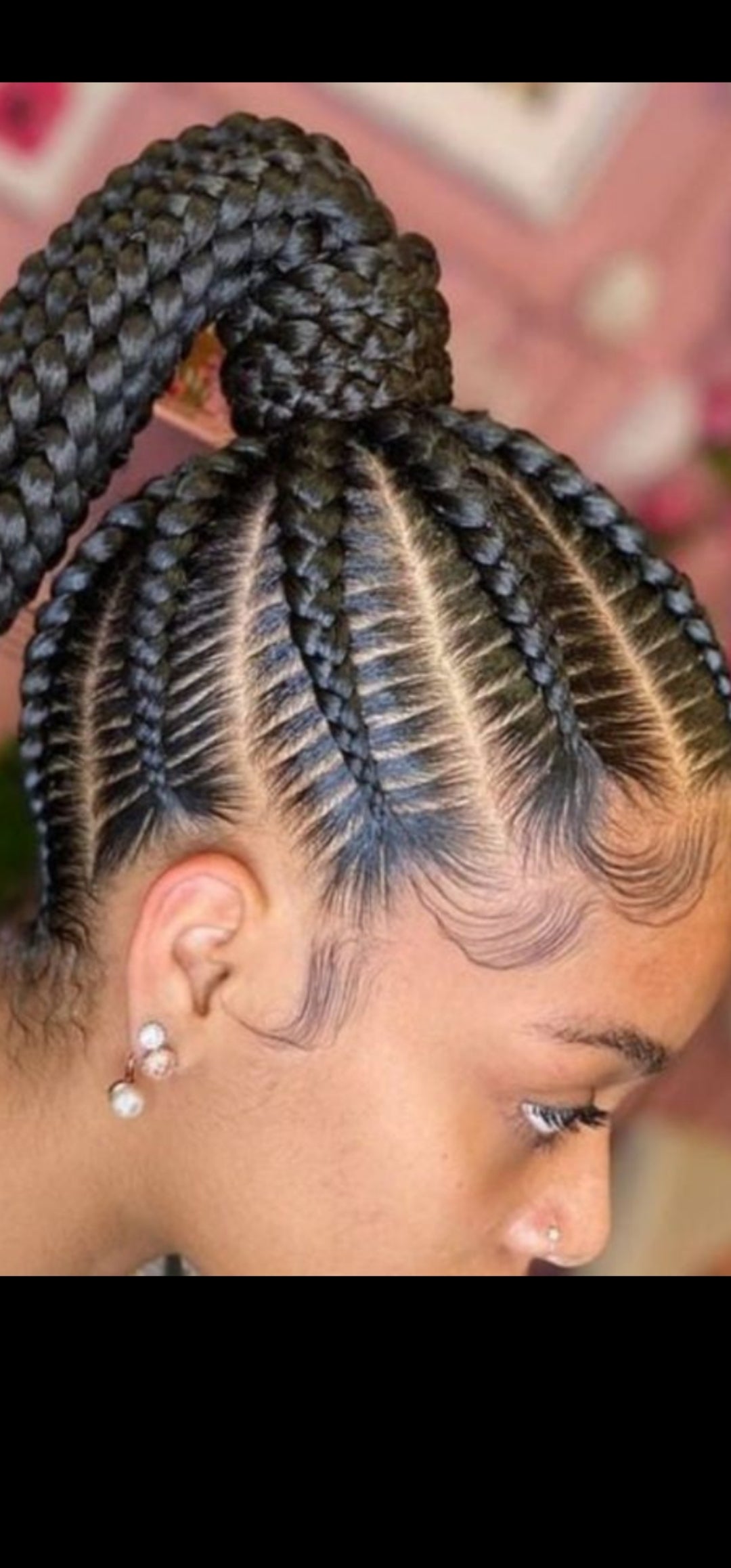 (G) > TEN STITCH PONYTAIL CONROWS ( HAIR-INCLUDED)