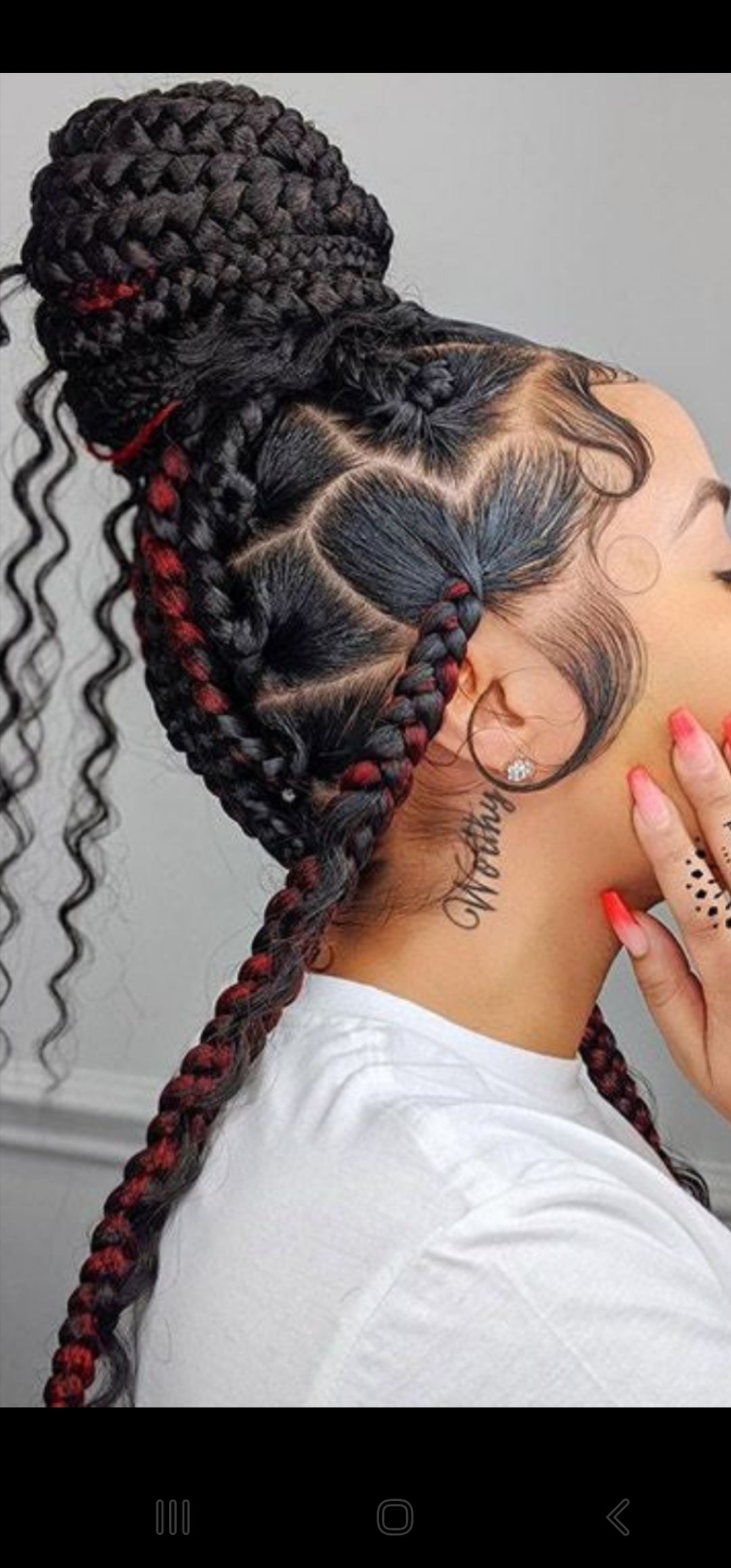 (Bl)> KNOTLESS BOX BRAID> WITH   ❤️  > (HAIR INCLUDED )