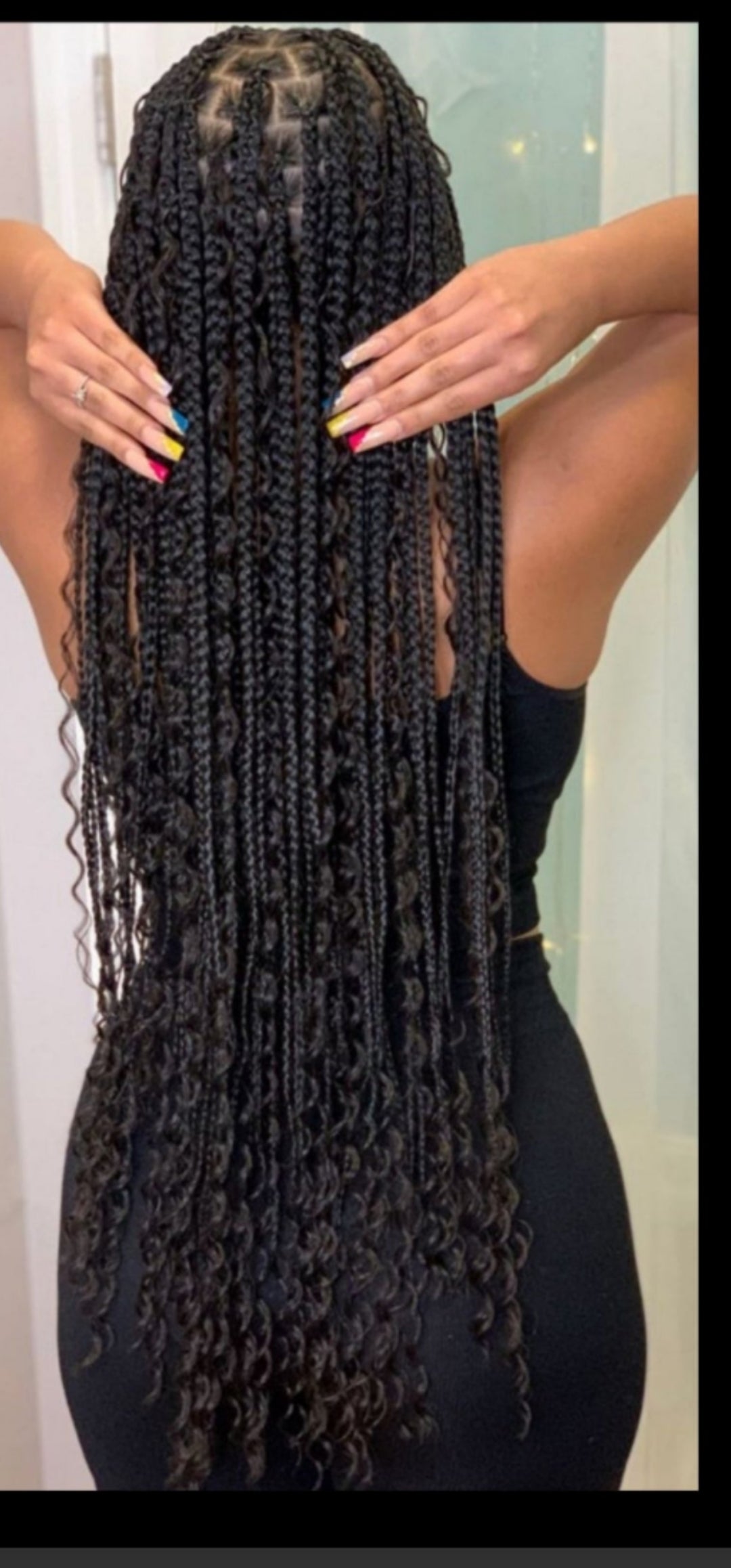 (1) PROMO!!!> BOHO KNOTLESS BOX BRAID HAIR NOT INCLUDED MEDIUM MID-BACK OR WAIST LENGTH