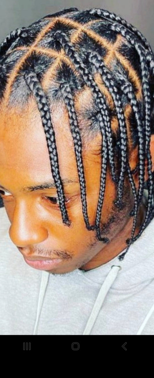 MEN BOX BRAIDS.