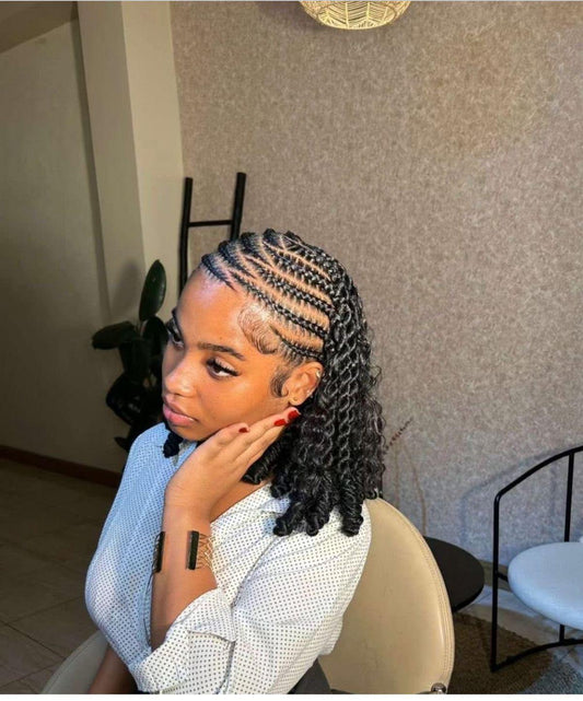 (1bo)> BENTU BOHO CONROWS TWIST WITH HAIR INCLUDED.