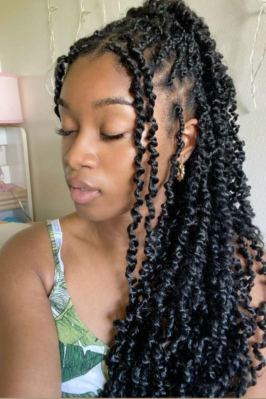 PASSION TWIST HAIR NOT INCLUDED MID-BACK TO WAIST-LENGTH $200