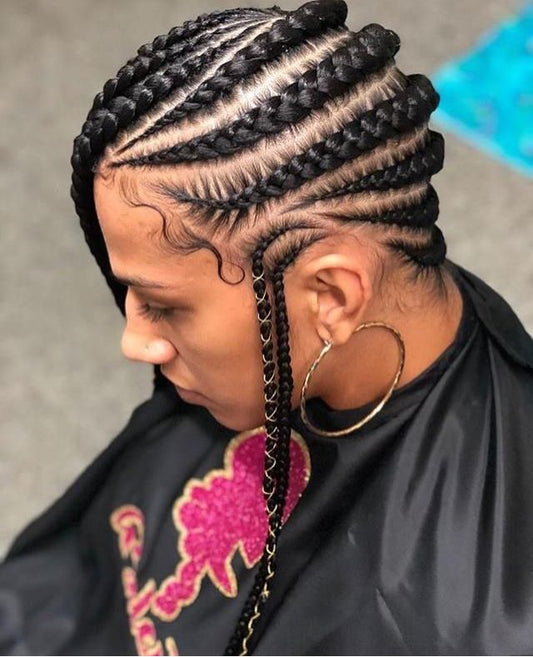 (1c) LEMONADE BRAIDS MID-BACK to WAISTED LENGHT. HAIR-INCLUDED.