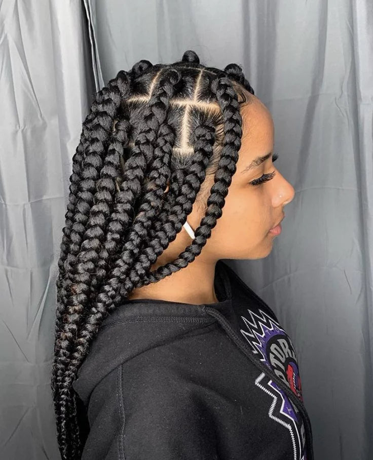 (1) >KNOWLESS BOX BRAIDS, SCROLL TO SEE DIFFERENT SIZES.