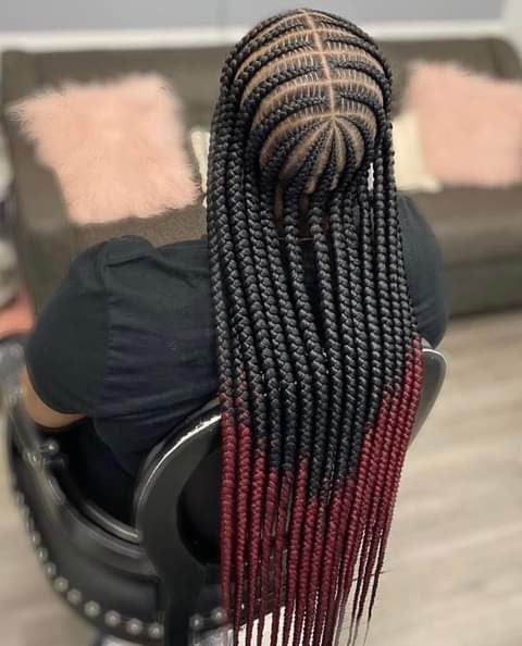 STITCH CONROWS DESIGN MIDDLE PART WITH HAIR INCLUDED