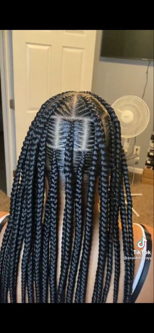 (2b) THREE STEP CONROWS DESIGN WITH HAIR INCLUDED
