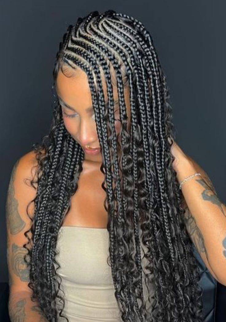 (1e) JOY BOHO CORNROWS BRAID WITH HAIR INCLUDED HAIR INCLUDED