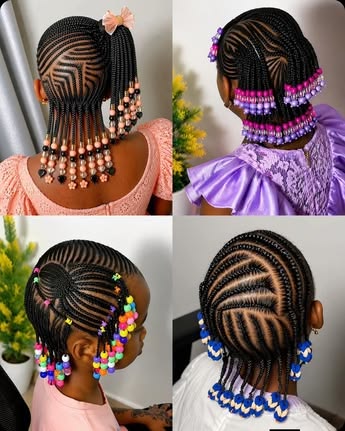 (1d) KIDS CONROWS DESIGN AND KNOTLESS BOX BRAID. kid under 4 to 10 years old.