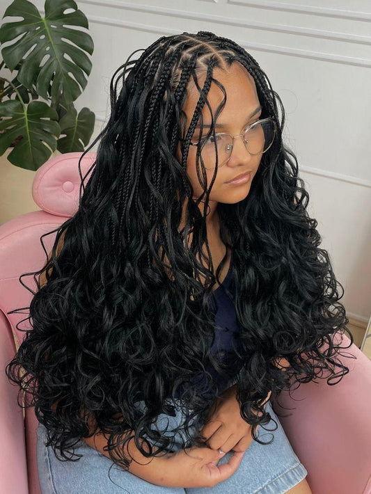 (2a)>FRANCE CURL SMALL MEDIUM BOHO. MID-BACK HAIR NOT INCLUDED,