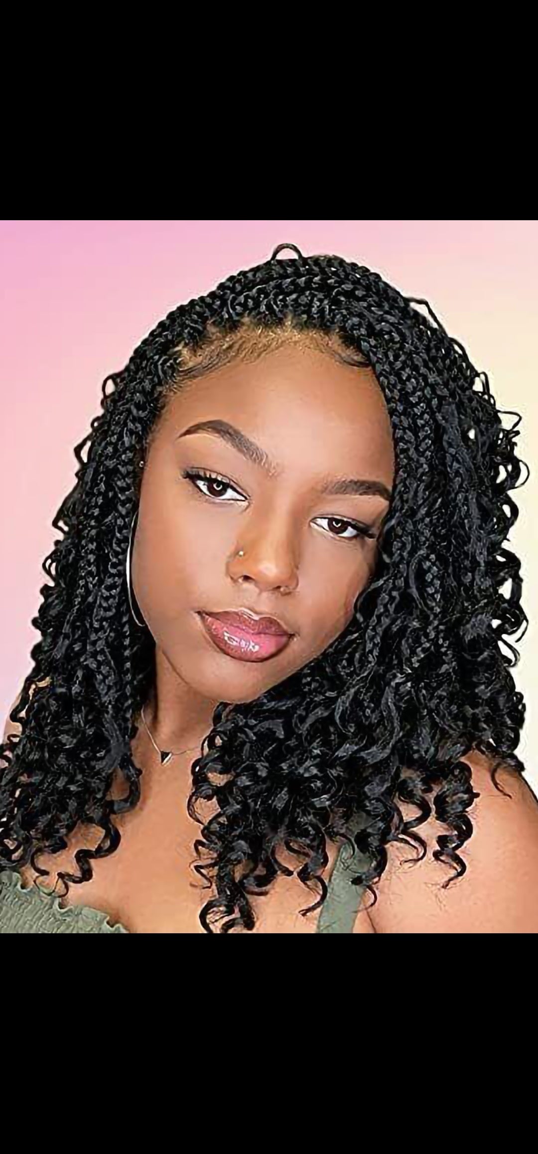 (F) BOHO SHOULDER LENGHT KNOTLESS BOX BRAID ( HAIR-INCLUDED)