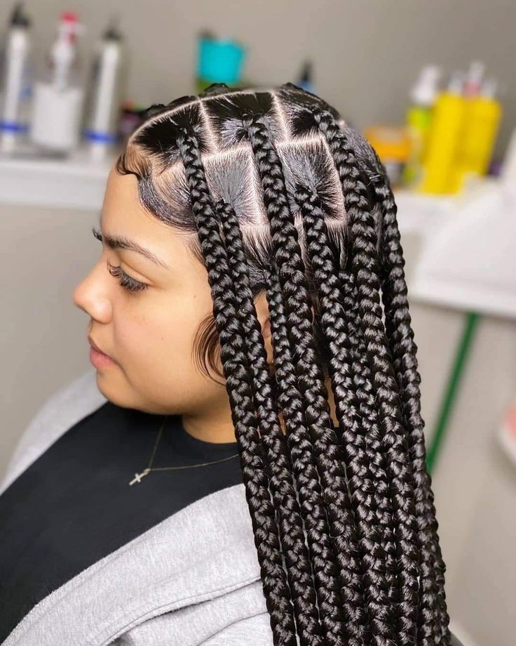 (1) >KNOWLESS BOX BRAIDS, SCROLL TO SEE DIFFERENT SIZES.