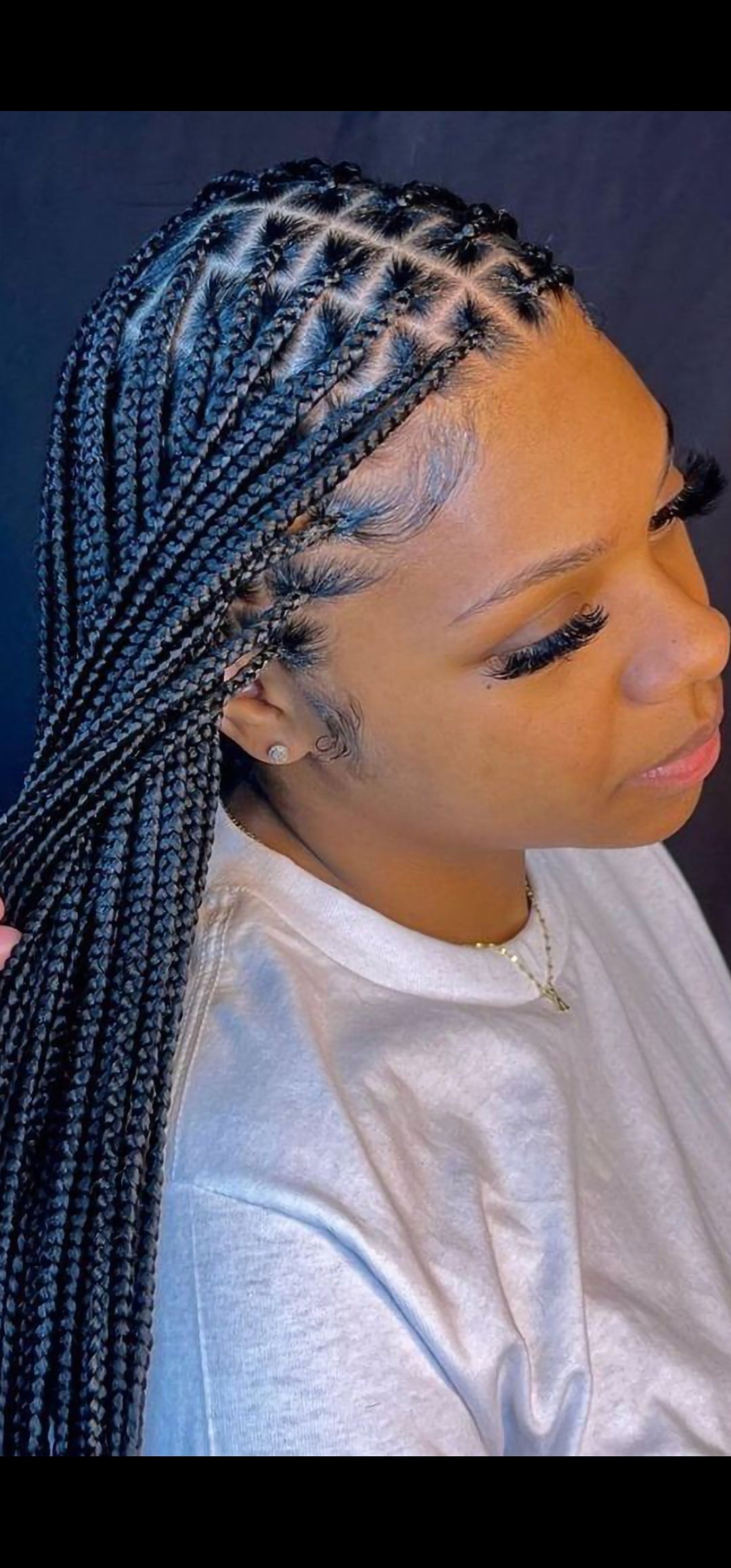 (7c)> KNOTLESS BOX BRAIDS, WITH (HAIR INCLUDED)