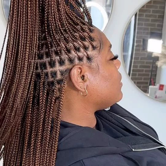 (1) >KNOWLESS BOX BRAIDS, SCROLL TO SEE DIFFERENT SIZES.