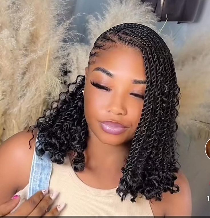 (1c) BOHO CONROWS TWIST DESIGN WITH HAIR INCLUDED.