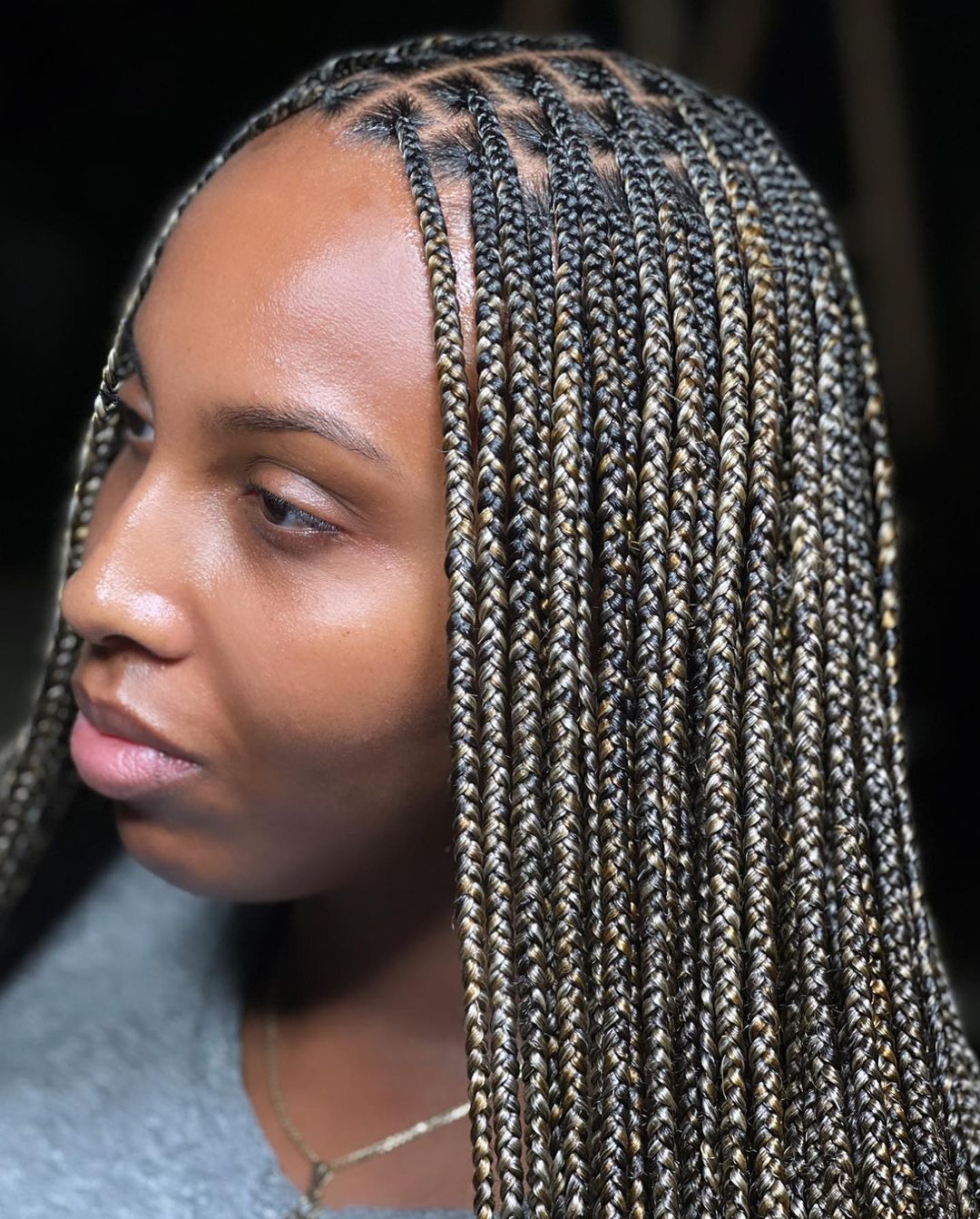 SMALL KNOTLESS BOX BRAIDS |BLENDED WITH 3 COLORS TOGETHER| (ANY LENGTH)