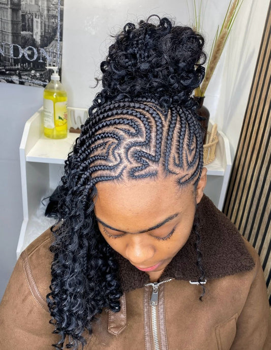(H1) BEAUTIFUL DESIGN BOHO CONROWS . HAIR-INCLUDED