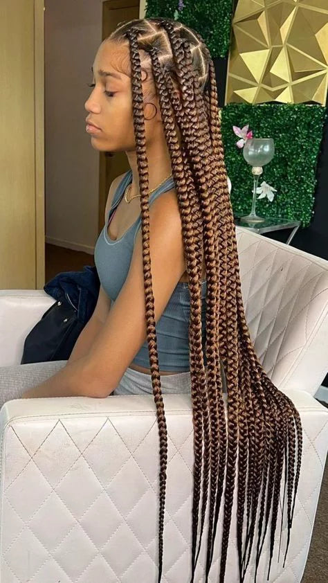 (1) >KNOWLESS BOX BRAIDS, SCROLL TO SEE DIFFERENT SIZES.