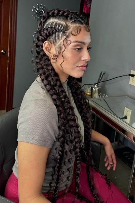 (C3) BUTTER FLY BOHO  CONROWS DESIGN WITH HAIR INCLUDED.