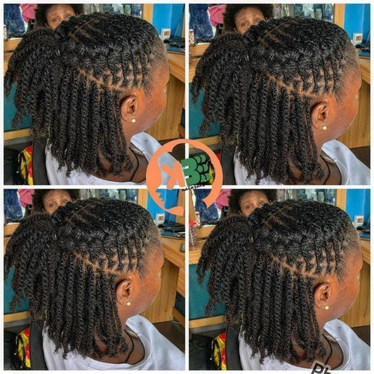 (Cc) NATURAL HAIR TWISTS ( Can be done with natural hair or spring twists extensions) WE DO NOT PROVIDE HAIR
