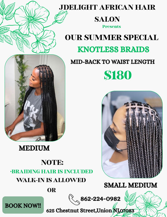 (1)> SPECIAL SUMMER PROMOTION.  BOOK NOW OR WALK-IN.