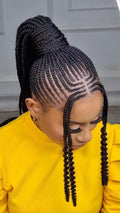 (1d) BEAUTIFUL CONROWS DESIGN,  SCROLL TO SELECT ANY CONROWS DESIGN HERE IS $200 WITH BRAIDING HAIR INCLUDED