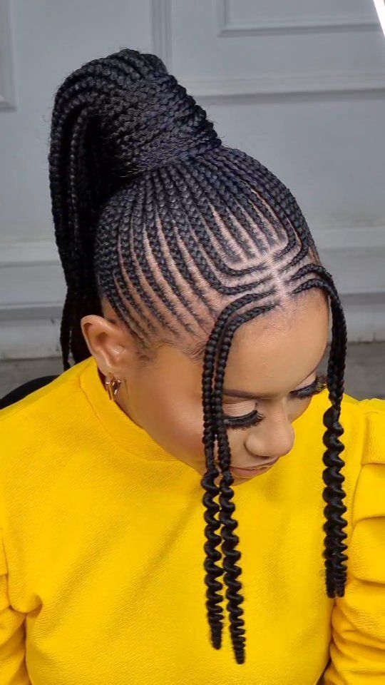 (1d) BEAUTIFUL CONROWS DESIGN,  SCROLL TO SELECT ANY CONROWS DESIGN HERE IS $200 WITH BRAIDING HAIR INCLUDED