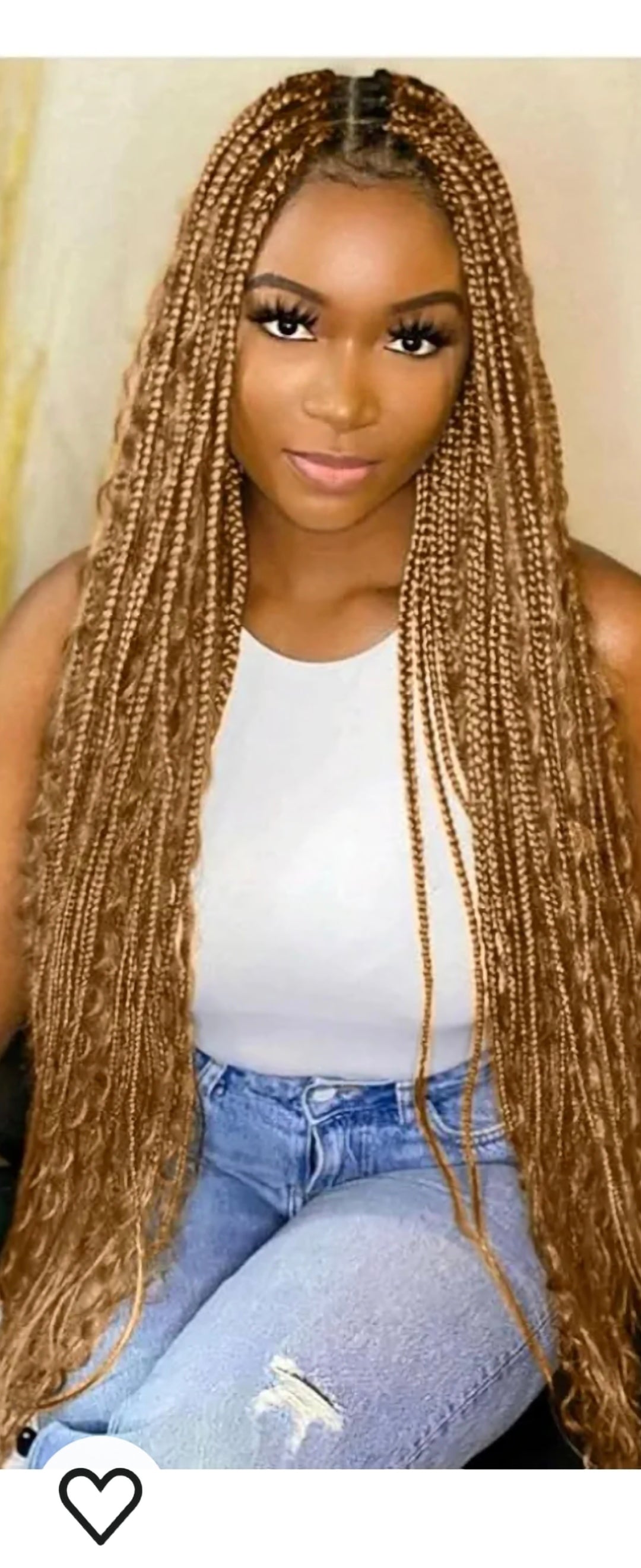 (G2) BOHEMIAN BOX BRAIDS.  SMALL MEDIUM,  MID-BACK $250, WAIST LENGTH $300.