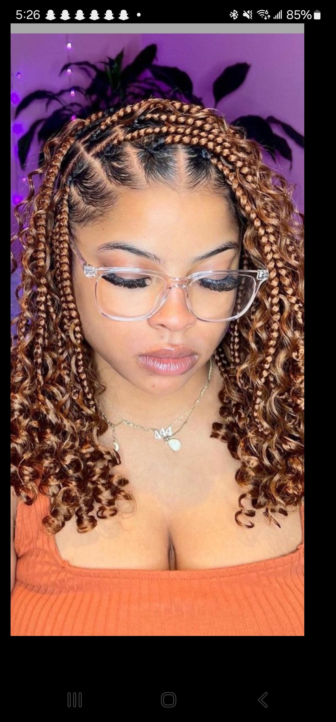 (F)> SHOULDER LENGH, KNOTLESS BOX BRAID ( HAIR-INCLUDED)