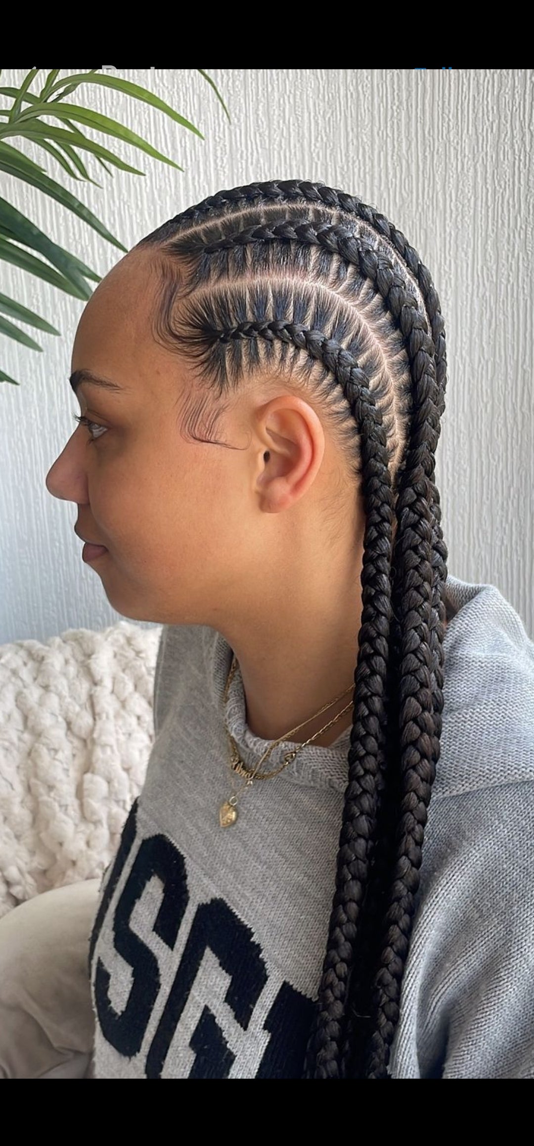 (F) SIX STITCH CONROWS with heart (HAIR-INCLUDED)