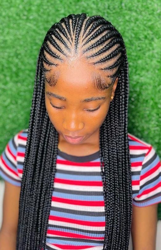 (E4) CONROWS WITH KNOTLESS BOX BRAID.  SCROLL FOR MORE PICTURES [$200]