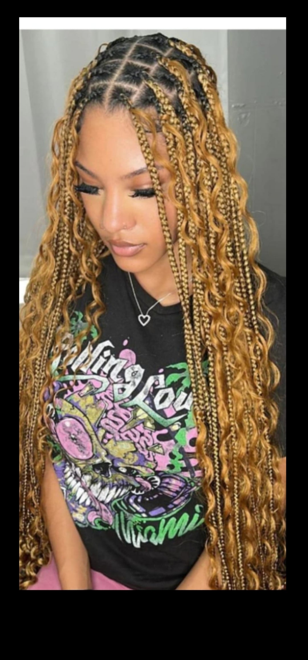 (7) BOHO KNOTLESS BOX BRAIDS.