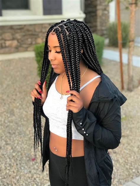 (B6) BOX BRAID SMALL MEDIUM WAIST LENGTH