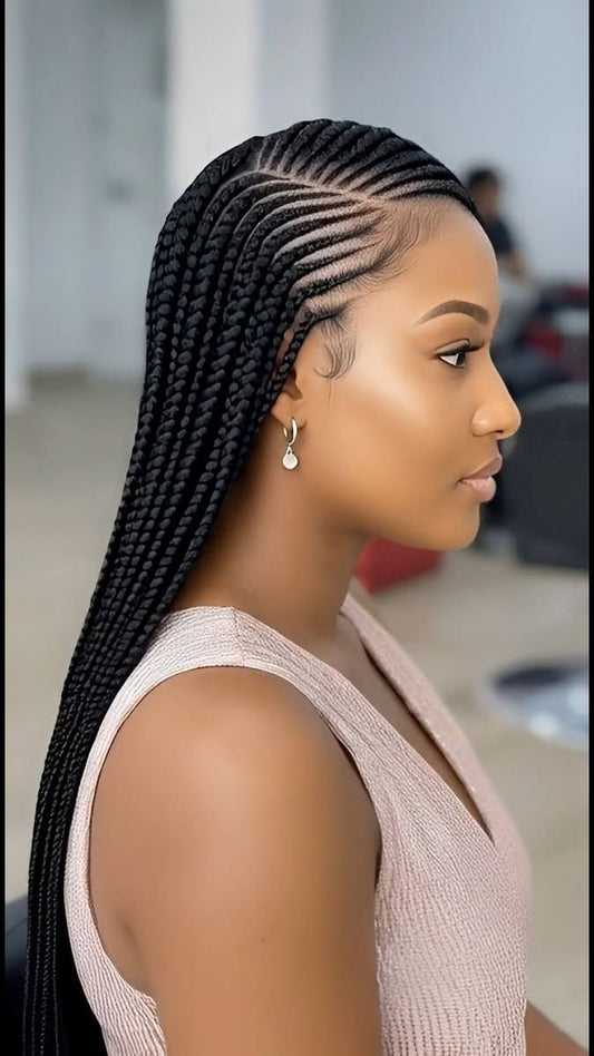 (1b) CONROWS DESIGN WITH HAIR INCLUDED MID-BACK TO WAIST-LENGTH