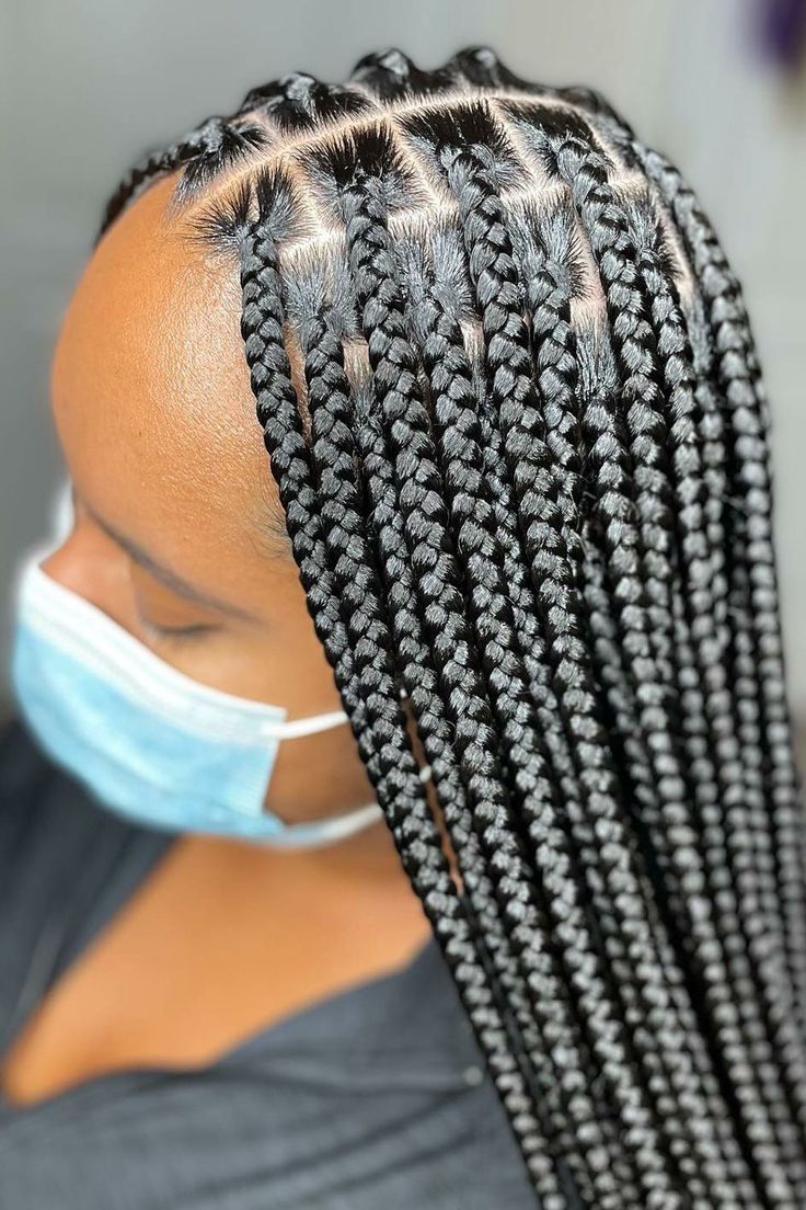(1) - MEDUIM KNOWLESS BOX BRAID WITH HAIR  INCLUDED. (SHOULDER LENGTH $160) (MID-BACK $180) (WAIST-LENGTH $200) (UNDER BUTT $250) (KNEEL LENGTH $300)