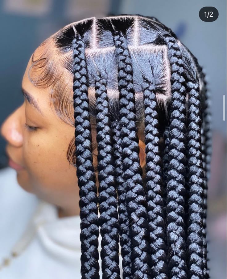 (1.) KNOTLESS BOX BRAID LARGE WITH HAIR INCLUDED.  (SHOULDER LENGTH $150) (MID-BACK $180) (WAIST-LENGTH $200)  (BUTT LENGTH $220) (UNDER BUTT LENGTH $250)