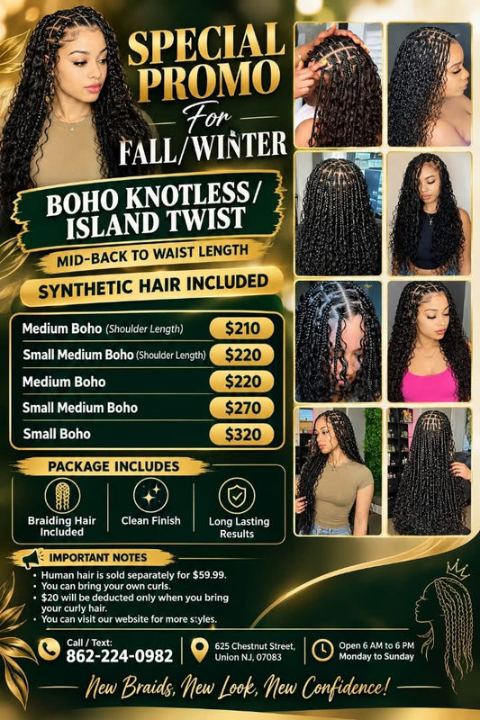 (1.) Special boho KNOTLESS BOX BRAID/ BOX BRAID