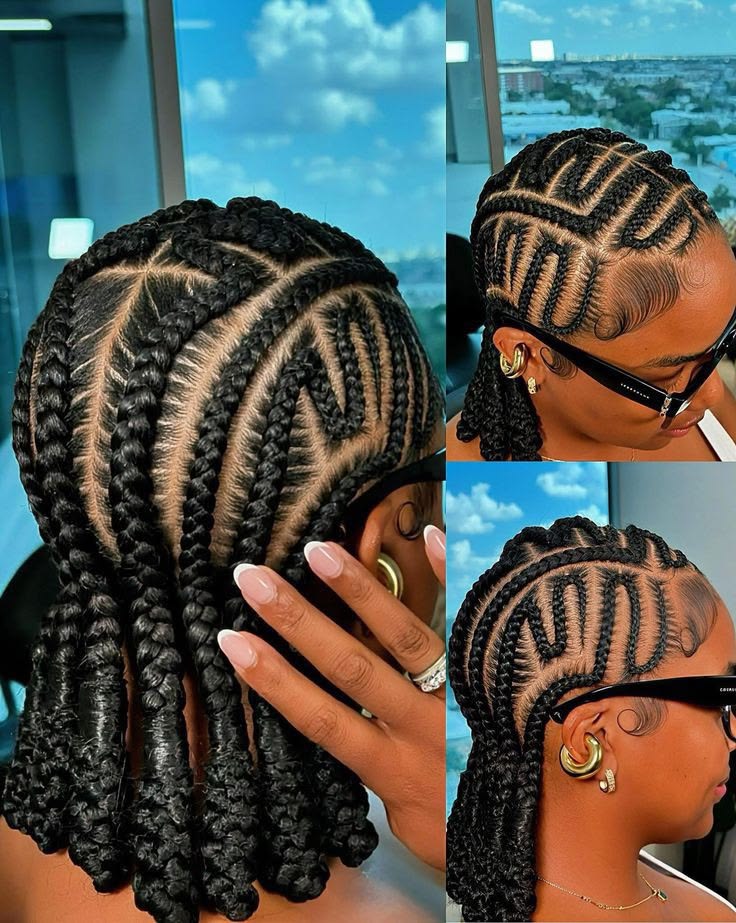 (1c) CONROWS DESIGN REGULAR NO STITCH. SCROLL TO SEE MORE PICTURES AND ANY HAIR STYLE HERE IS $150 ,WITH BRAIDING HAIR INCLUDED.