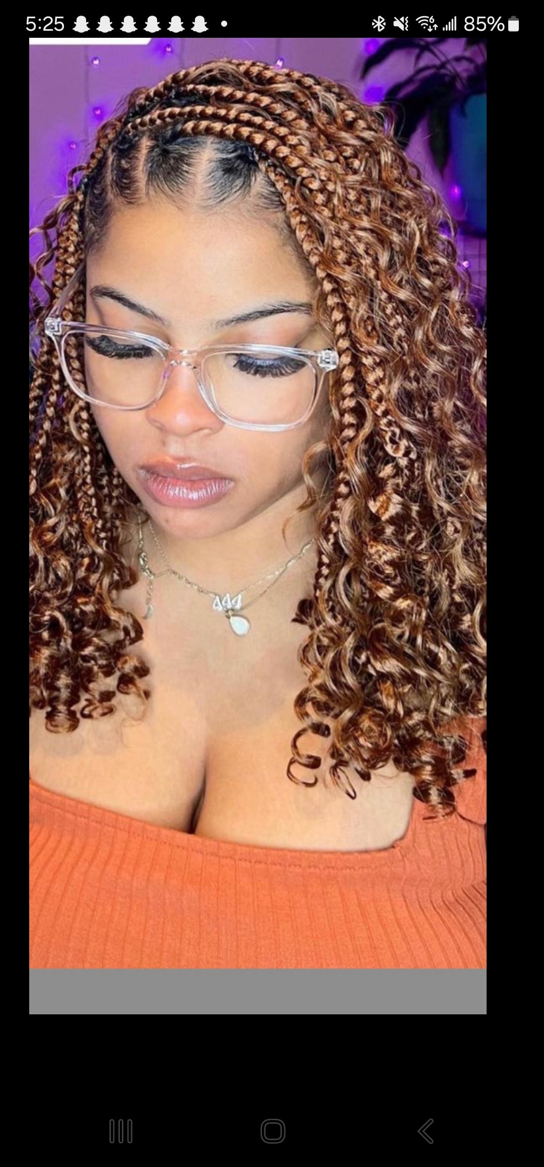 (F)> SHOULDER LENGH, KNOTLESS BOX BRAID ( HAIR-INCLUDED)