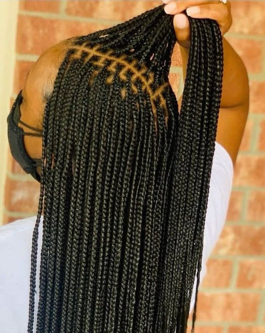 (1) > SMALL KNOTLESS BOX BRAID / BOX BRAID WITH HAIR INCLUDED > SCROLL FOR MORE OPTIONS TO BOOK  DIFFERENT SIZES TO BOOK. YOU CAN ALSO BRING YOUR OWN HAIR IF YOU CHOOSE TO. WE PROVIDE DIFFERENT COLORS OF BRAIDING HAIR.